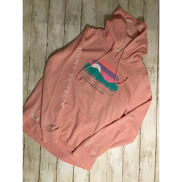Simply Southern Collection Hoodie Sweatshirt size Medium Pink - Picture 1 of 7